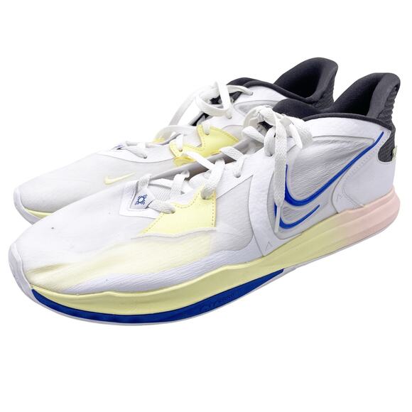 Nike Kyrie Low 5 White Yellow Mesh Game Royal Basketball Shoes Size 18 - Picture 1 of 7